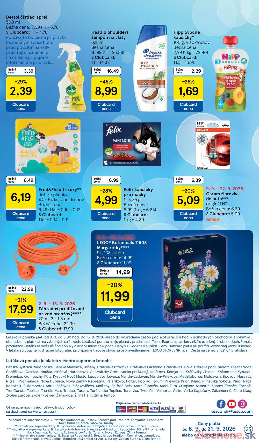 Tesco supermarkety od 9.9. do 15.9.2026