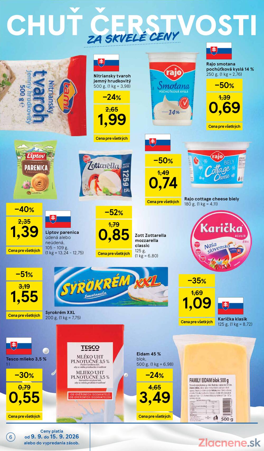 Leták Tesco - Tesco hypermarkety 9.9.- 15.9. - strana 6 Leták Tesco - Tesco hypermarkety 9.9.- 15.9. - strana 6