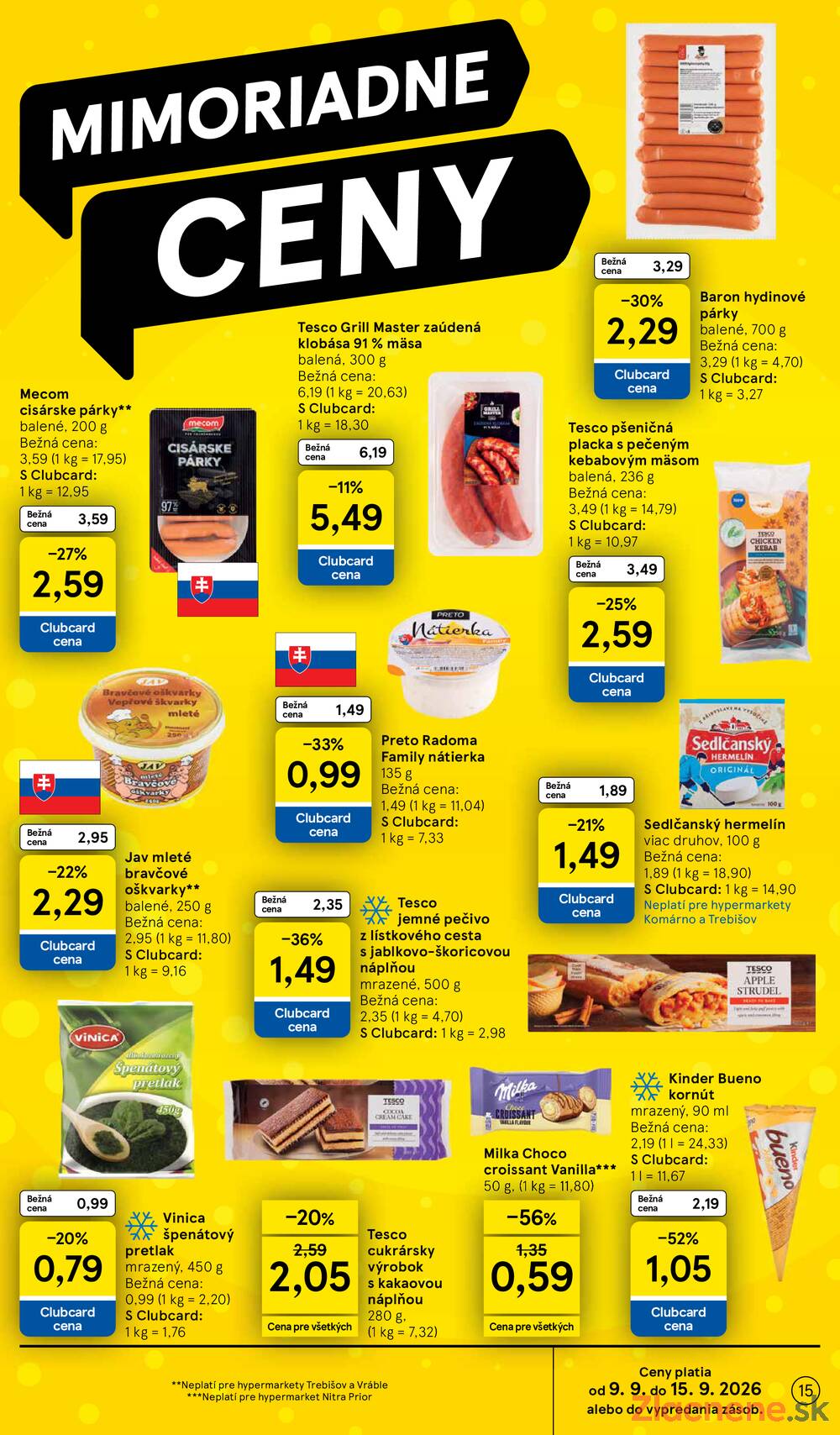 Leták Tesco - Tesco hypermarkety 9.9.- 15.9. - strana 15 Leták Tesco - Tesco hypermarkety 9.9.- 15.9. - strana 15