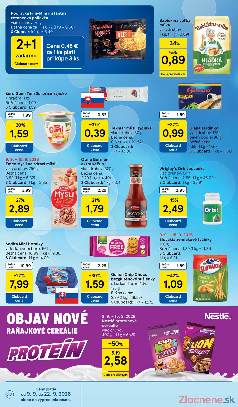 Leták Tesco - Tesco hypermarkety 9.9.- 15.9. - strana 32 Leták Tesco - Tesco hypermarkety 9.9.- 15.9. - strana 32