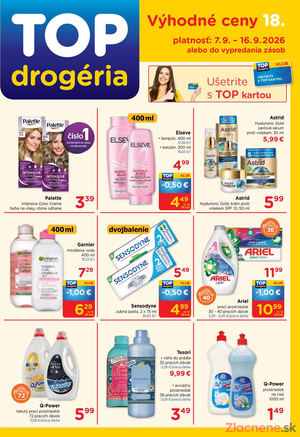 Leták TOP drogerie - TOP drogerie do 16.9. - strana 1 Leták TOP drogerie - TOP drogerie do 16.9. - strana 1