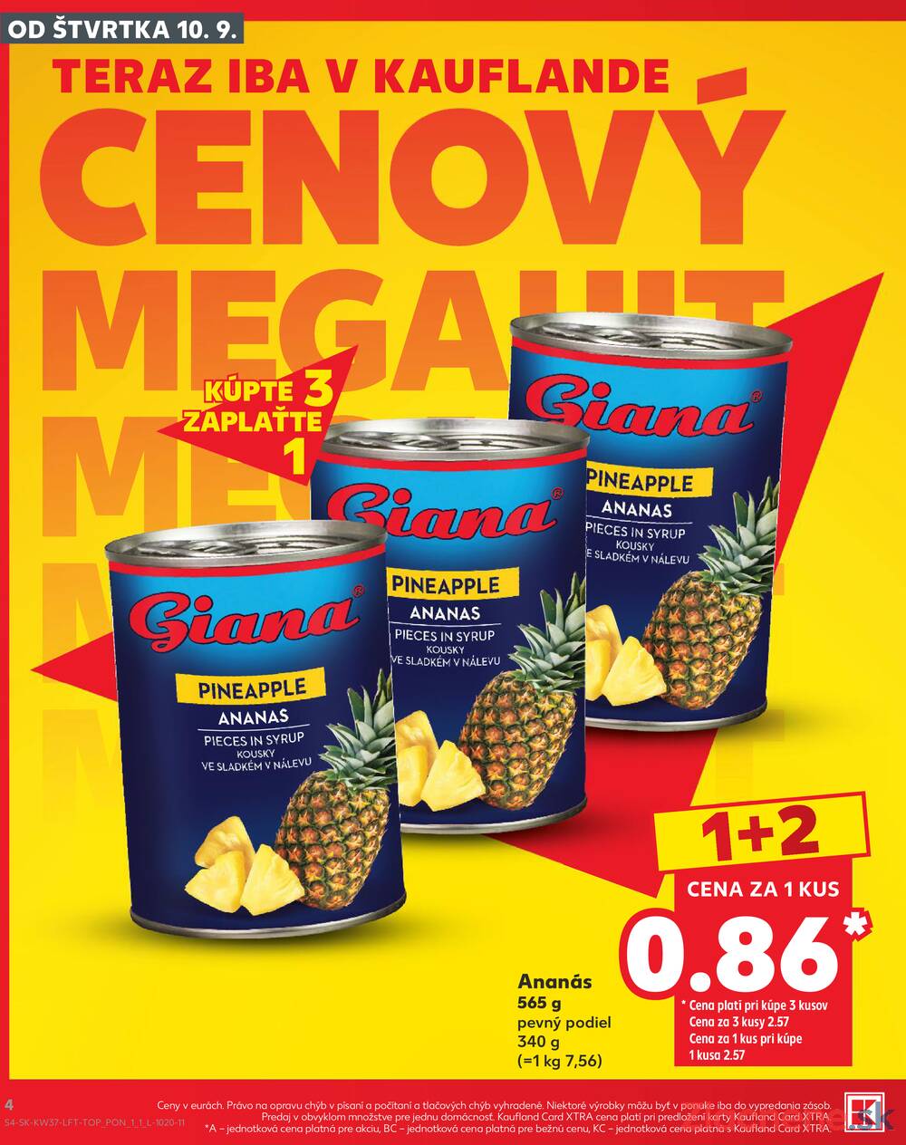 Kaufland 10.9. - 16.9. - Kaufland Handlová - Okružná ul.