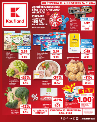 Leták Kaufland 10.9. - 16.9. - Kaufland Martin-Podhaj