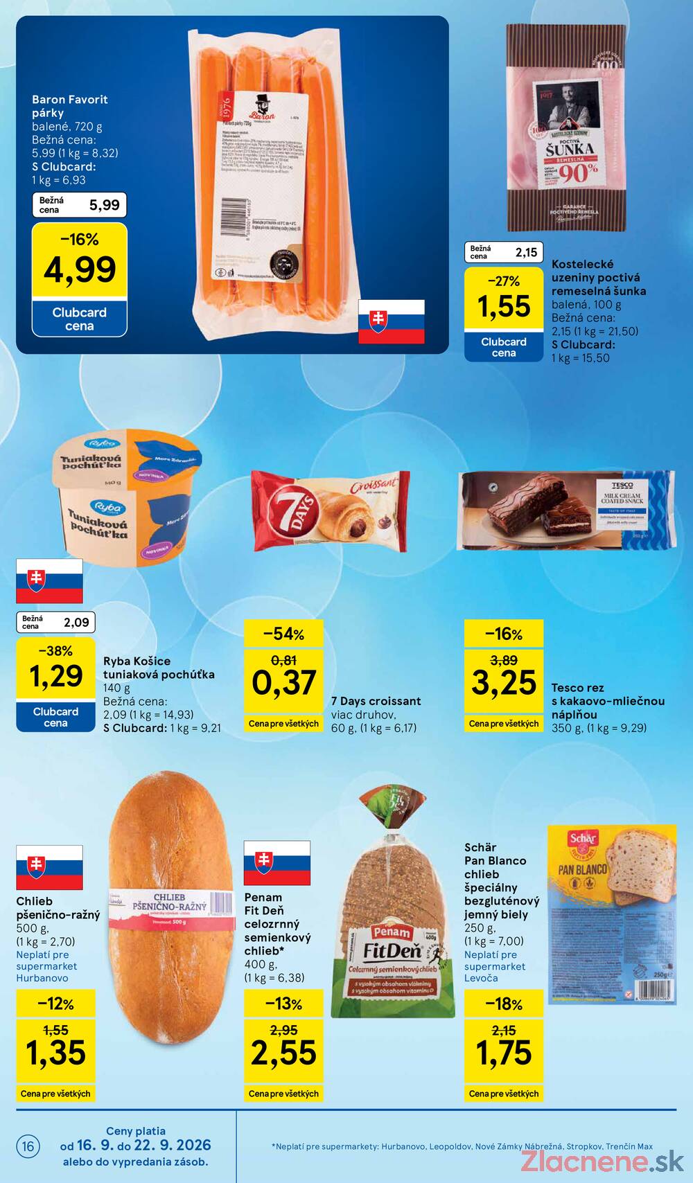 Tesco supermarkety od 16.9. do 22.9.2026