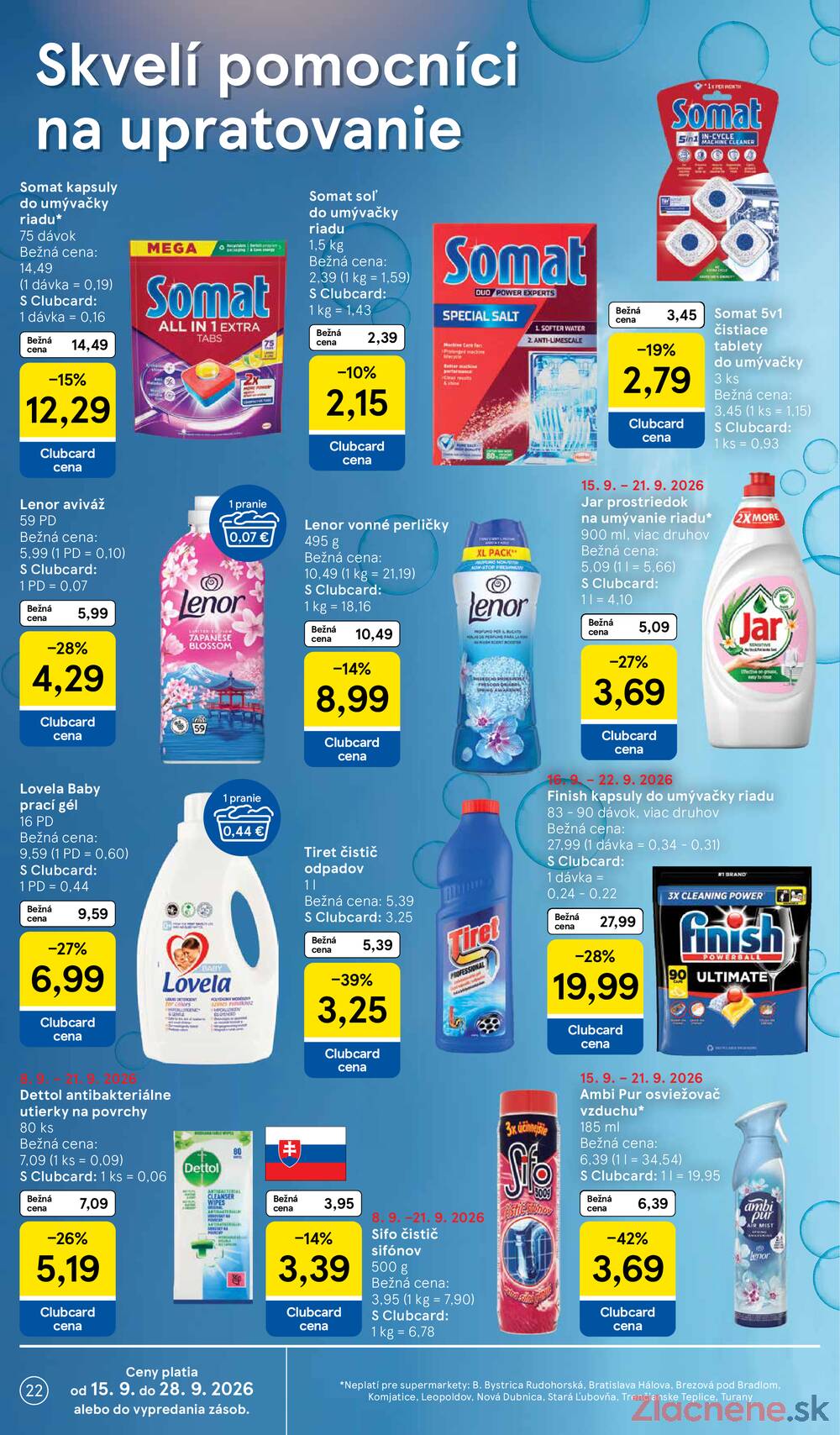 Tesco supermarkety od 16.9. do 22.9.2026