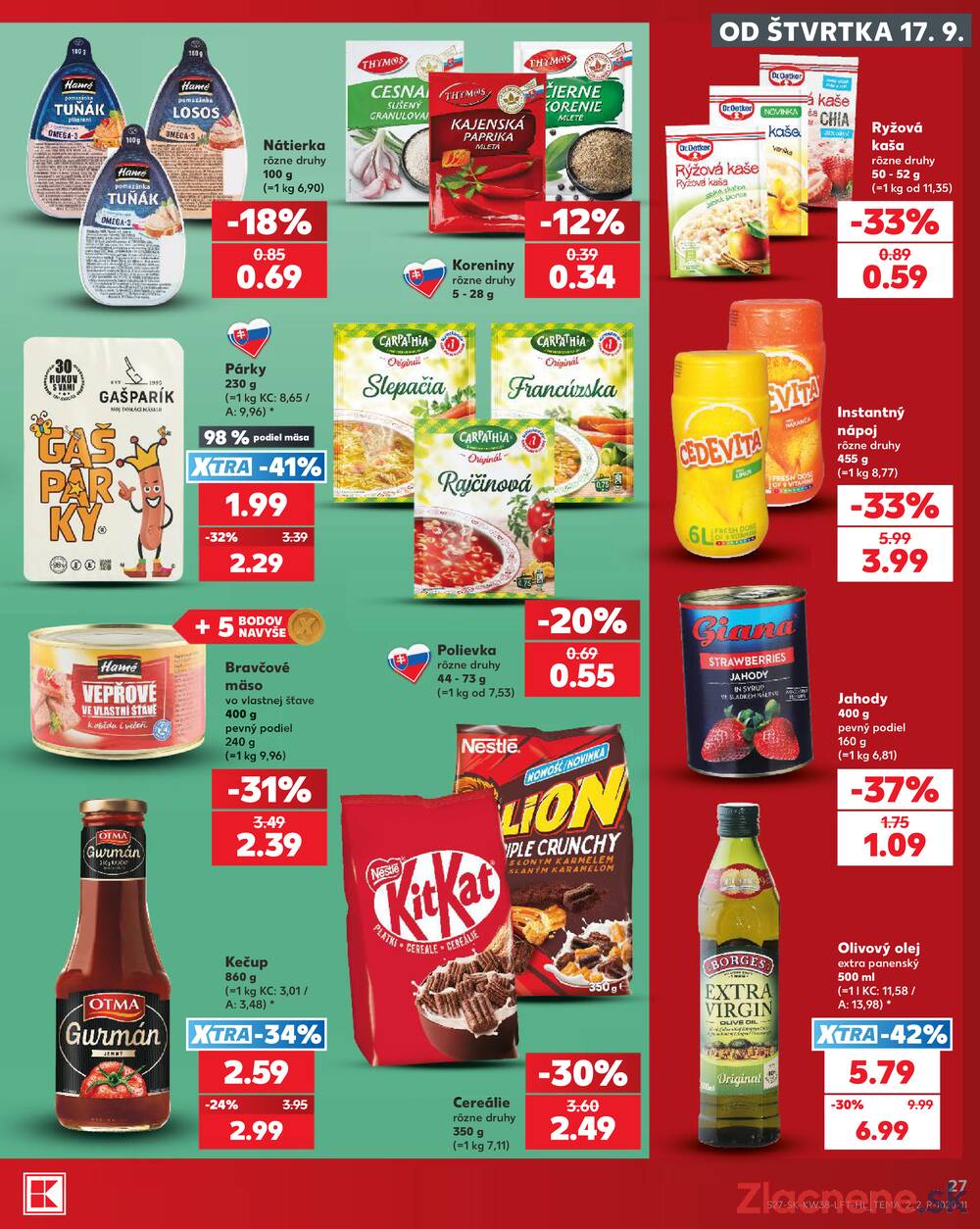 Kaufland 17.9. - 23.9. - Kaufland Bardejov