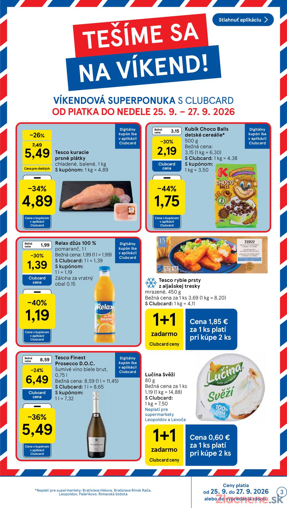 Tesco supermarkety od 23.9. do 29.9.2026