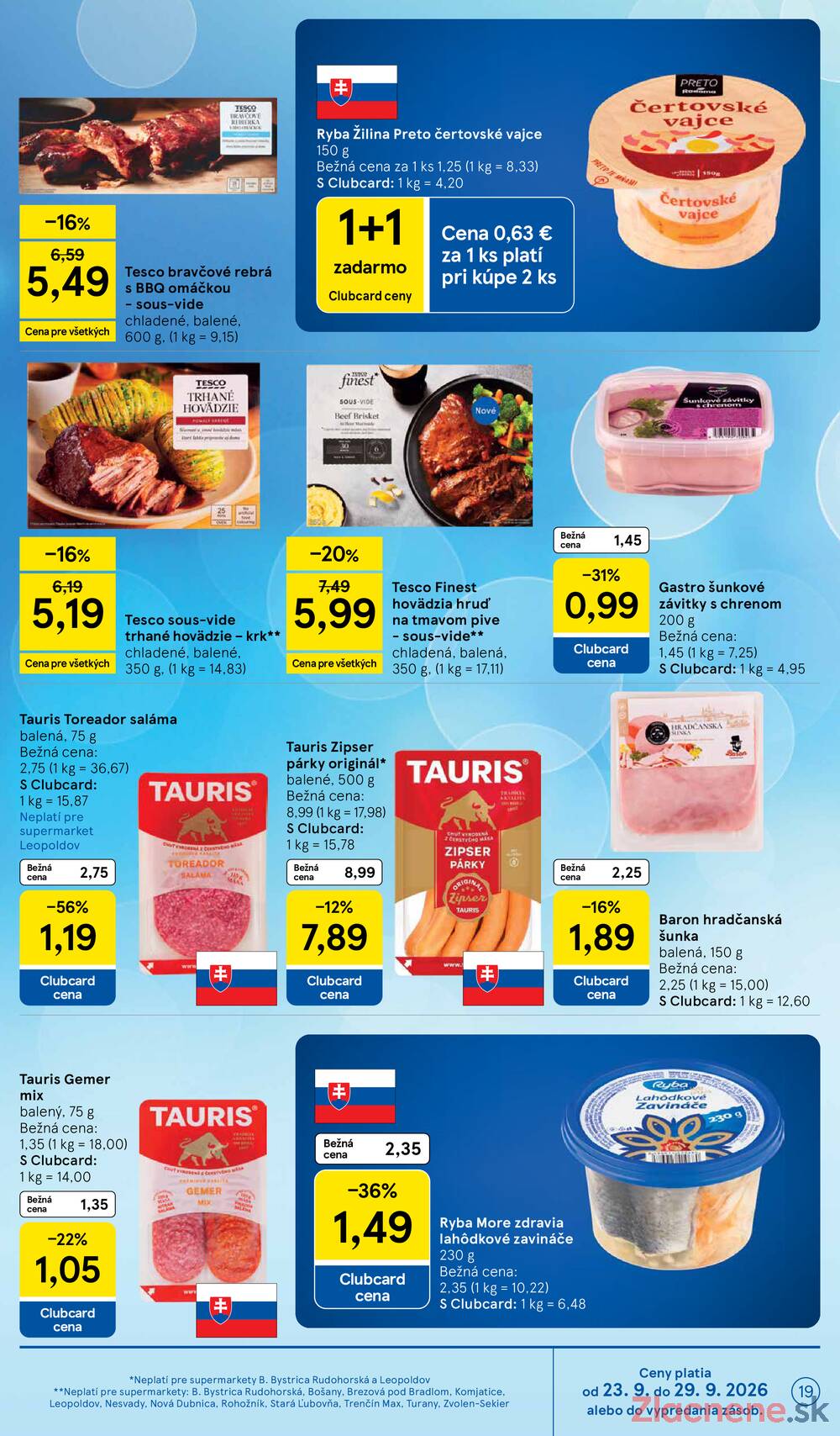 Tesco supermarkety od 23.9. do 29.9.2026