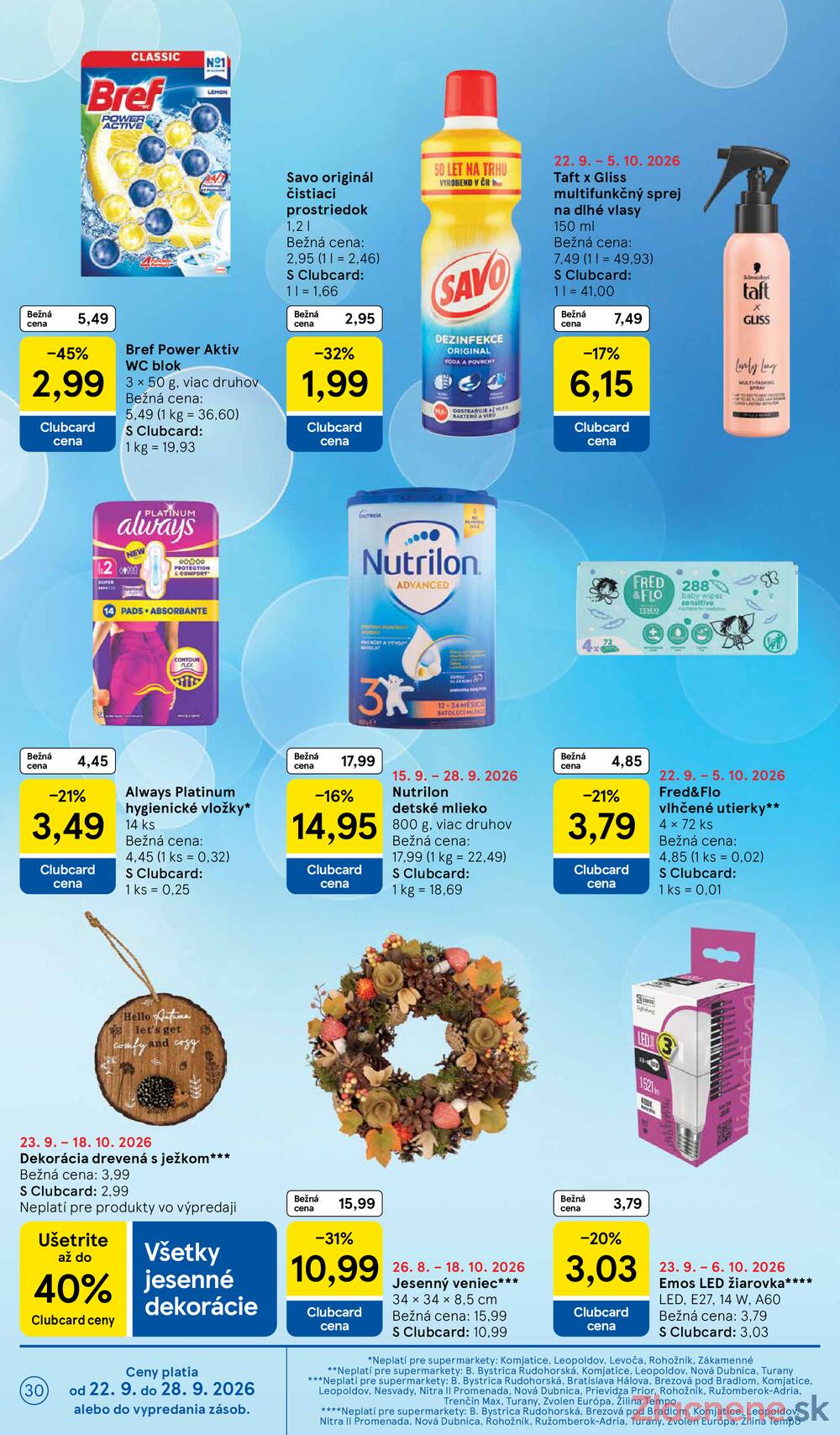 Tesco supermarkety od 23.9. do 29.9.2026