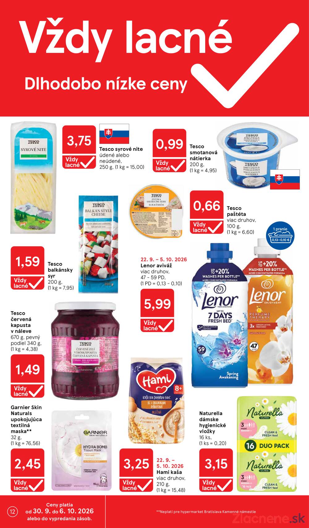 Tesco hypermarkety 30.9. - 6.10.