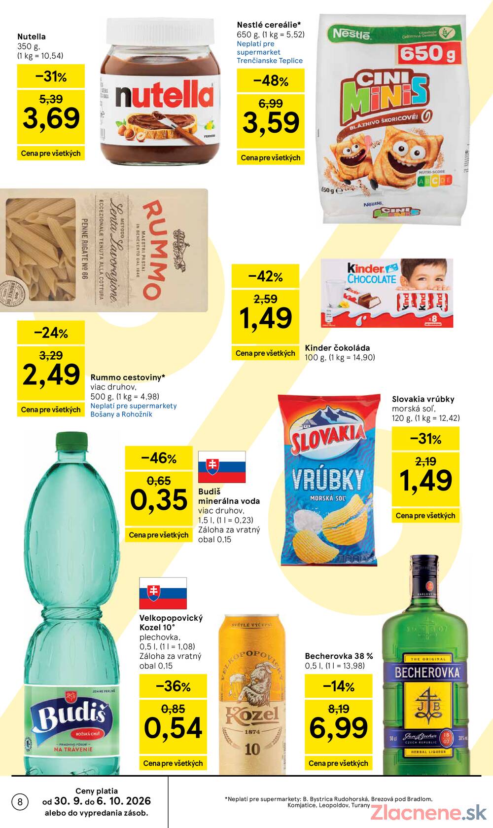 Tesco supermarkety od 30.9. do 6.10.2026