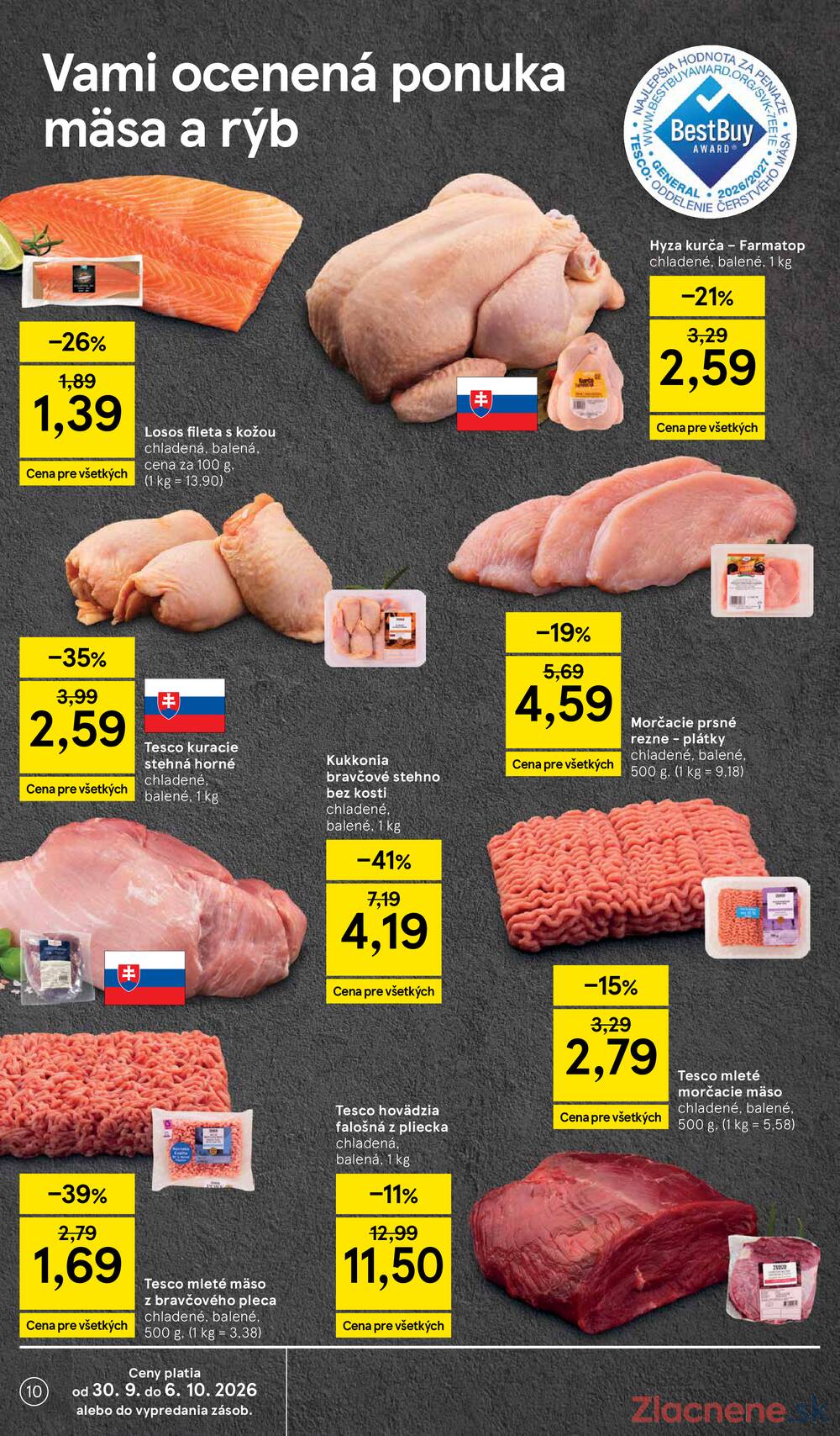 Tesco supermarkety od 30.9. do 6.10.2026