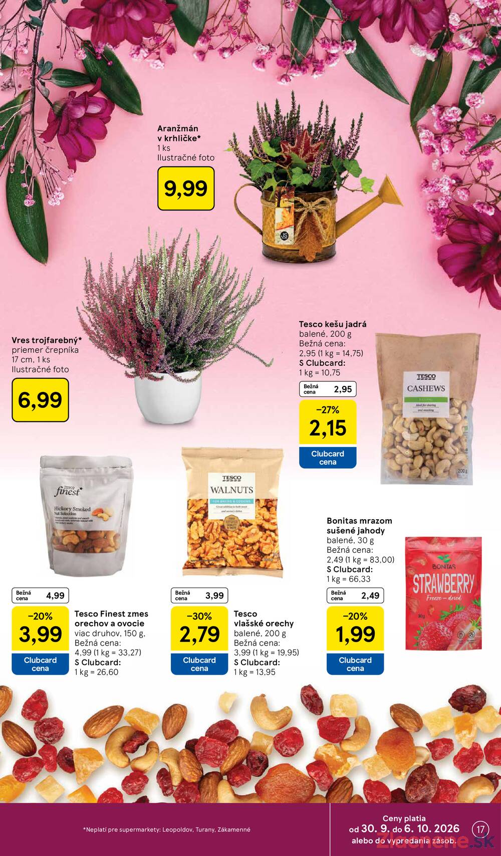 Tesco supermarkety od 30.9. do 6.10.2026