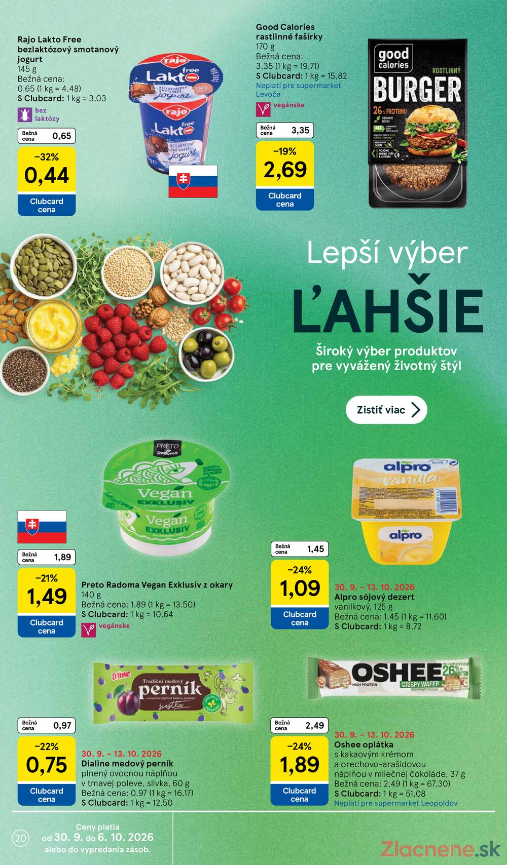 Tesco supermarkety od 30.9. do 6.10.2026