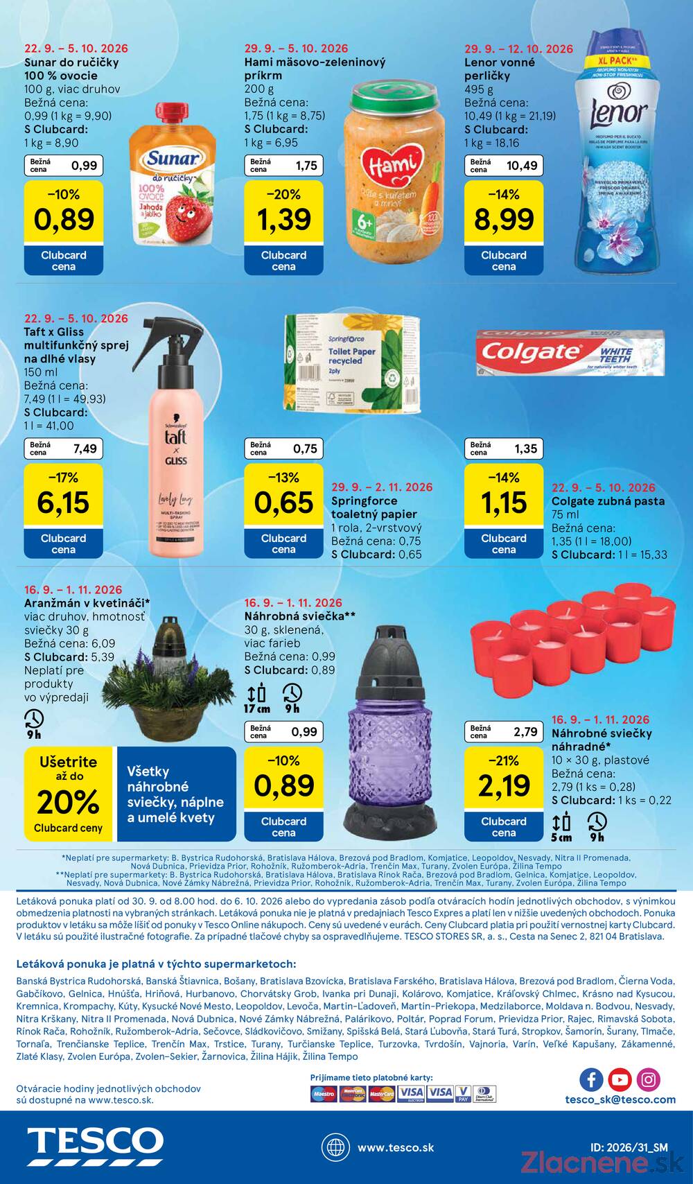 Leták Tesco - Tesco supermarkety od 30.9. do 6.10.2026 - strana 30 Leták Tesco - Tesco supermarkety od 30.9. do 6.10.2026 - strana 30