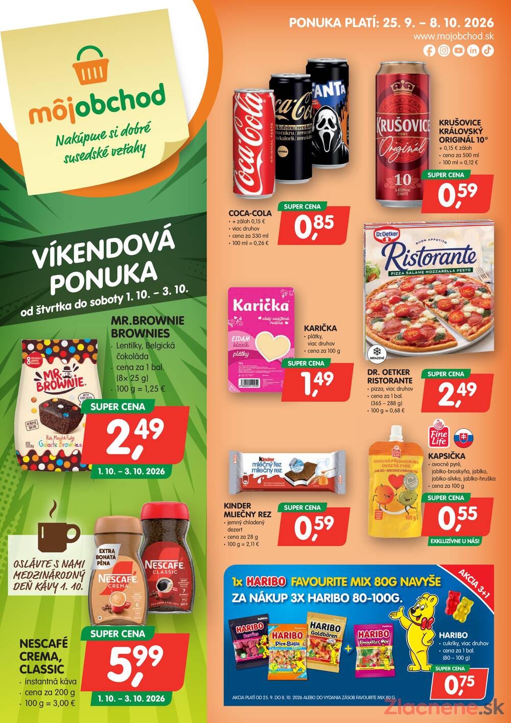 Leták Môj obchod - Moj obchod do 8.10. - strana 1 Leták Môj obchod - Moj obchod do 8.10. - strana 1