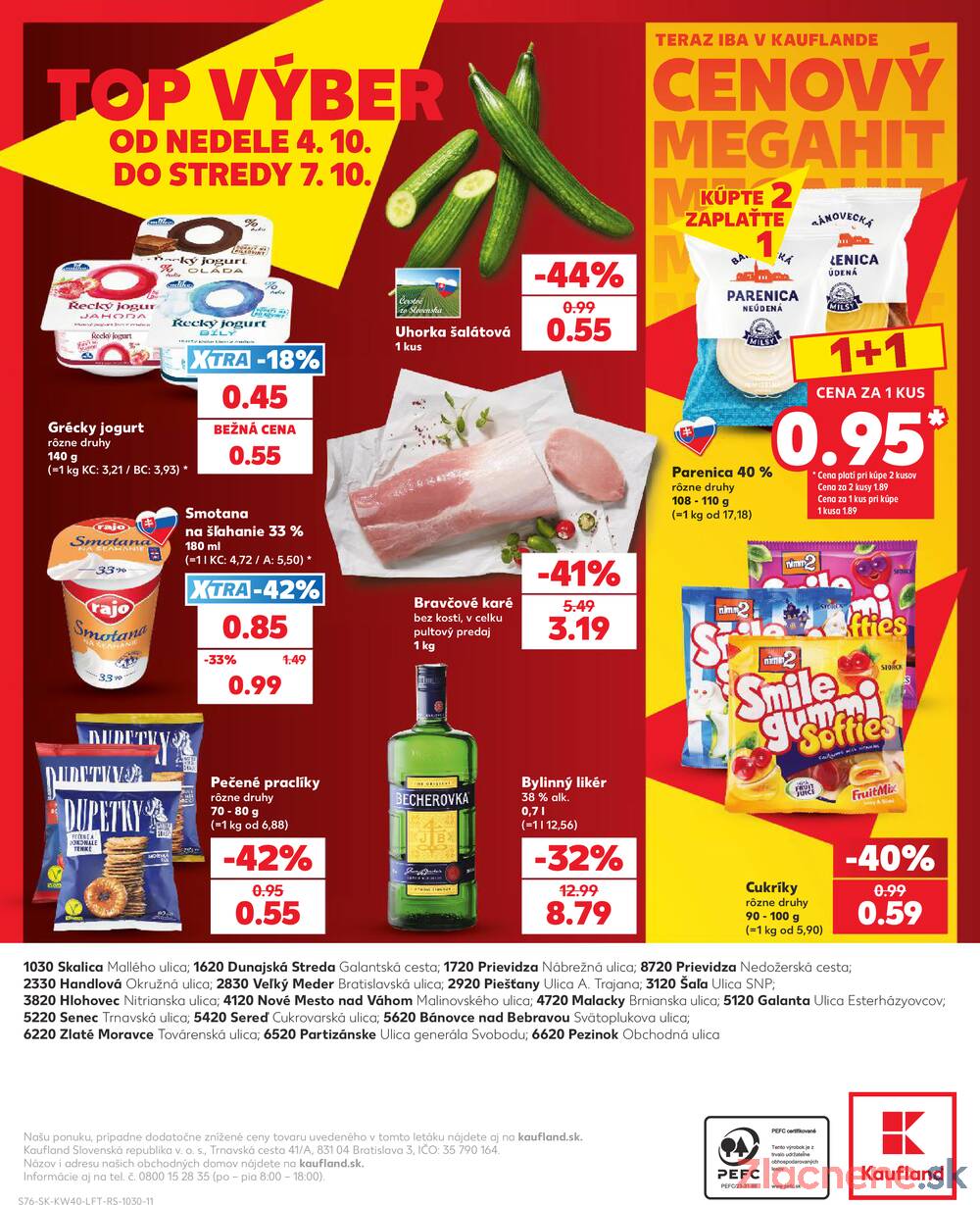 Kaufland 1.10. - 7.10. - Kaufland Veľký Meder