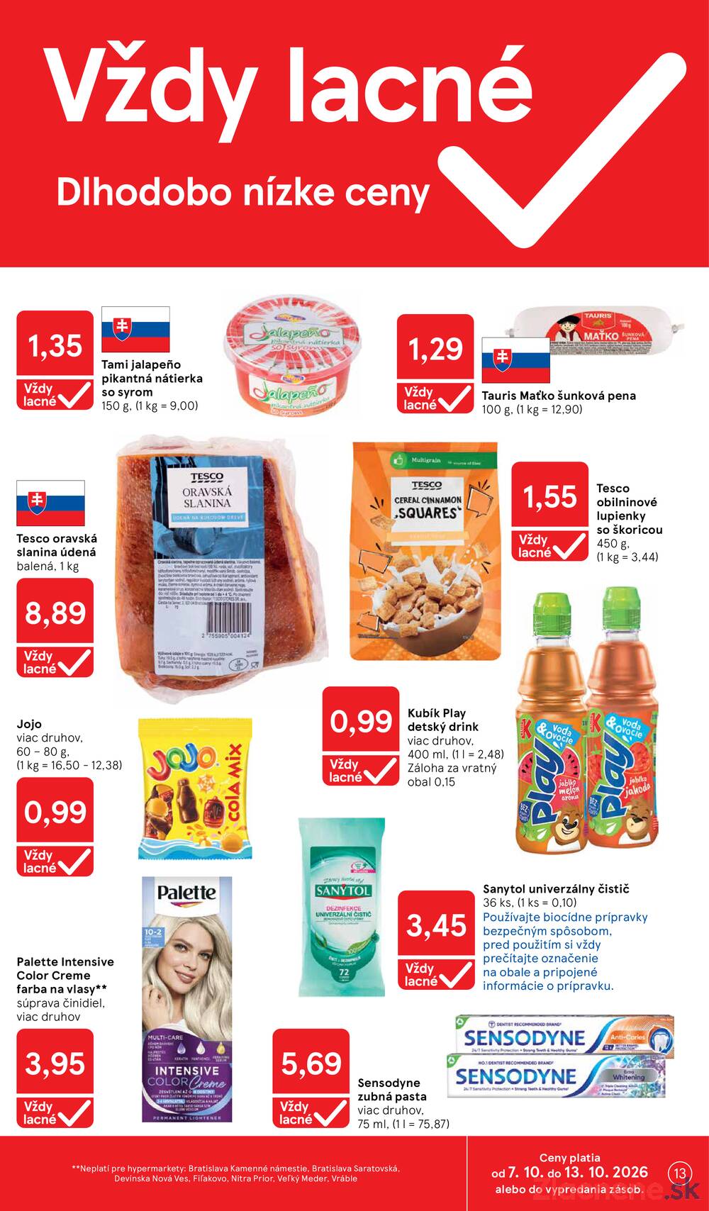 Tesco hypermarkety 7.10. - 13.10.