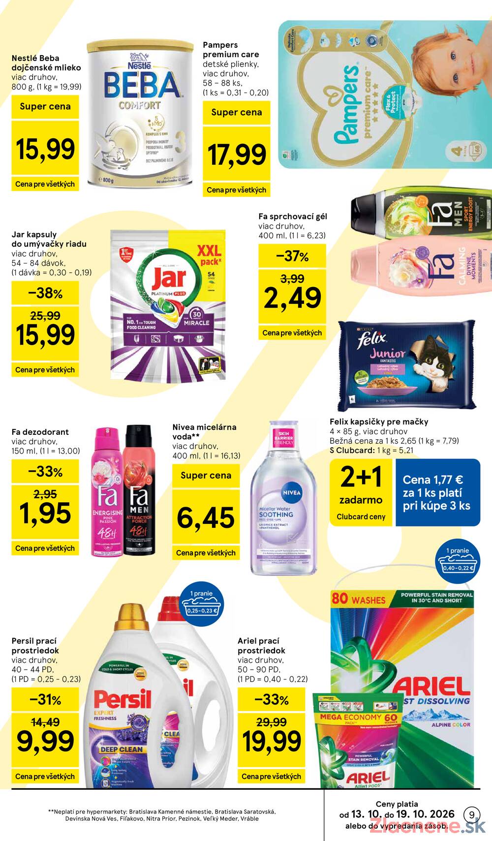Leták Tesco - Tesco hypermarkety 14.10. - 20.10. - strana 9 Leták Tesco - Tesco hypermarkety 14.10. - 20.10. - strana 9