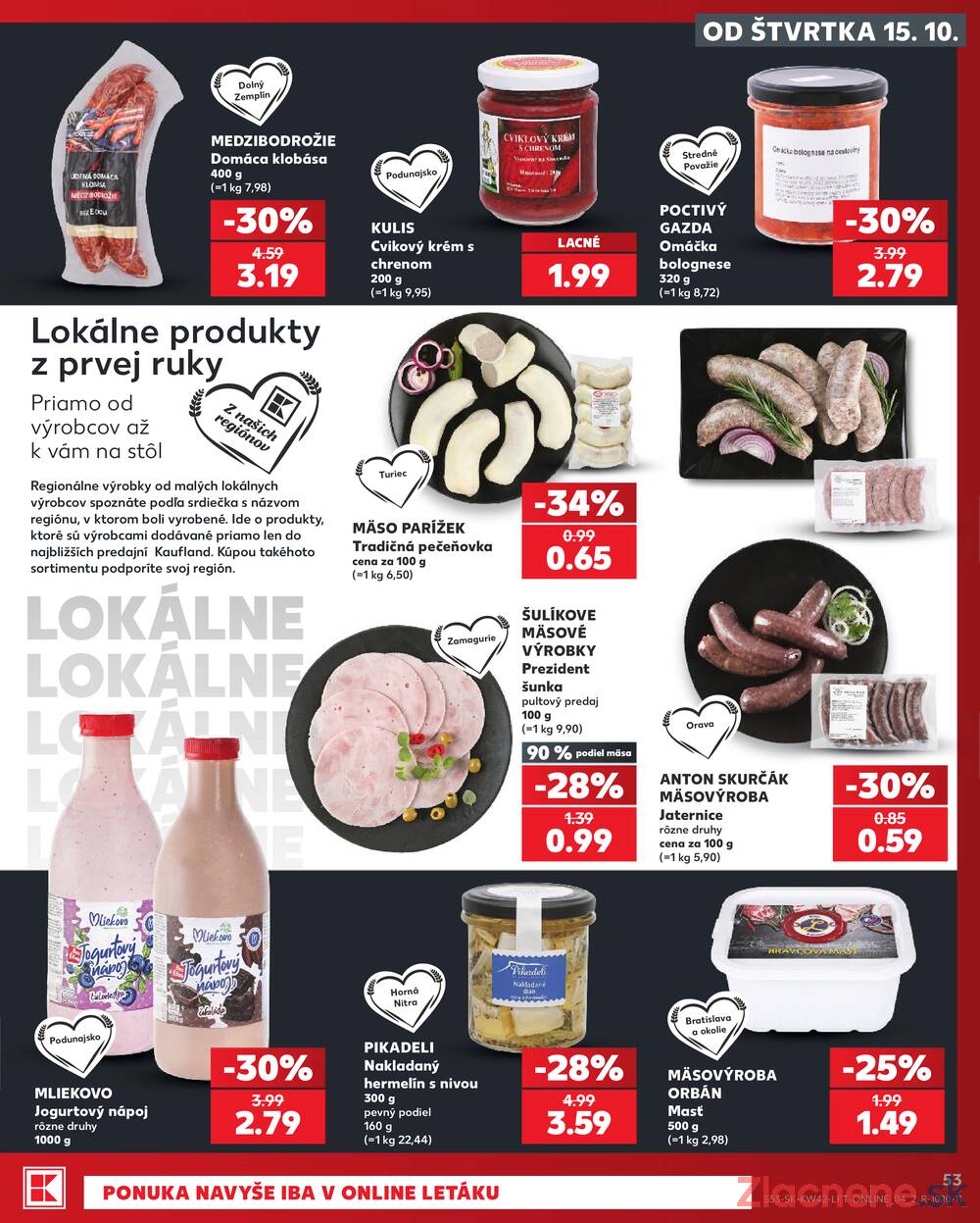 Kaufland 15.10. - 21.10. - Kaufland Stará Ľubovňa