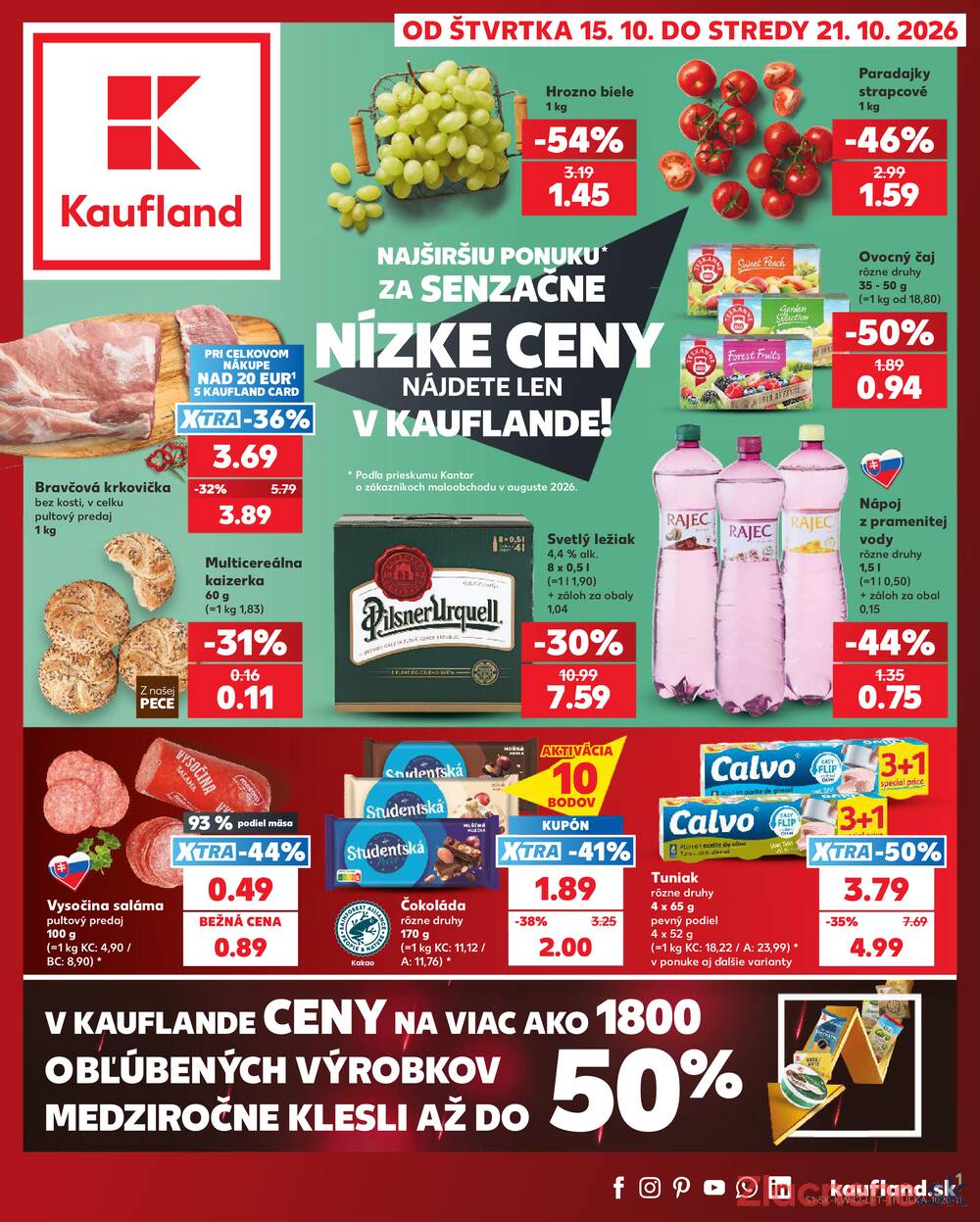Leták Kaufland - Kaufland 15.10. - 21.10. - Kaufland Dolný Kubín - strana 1 Leták Kaufland - Kaufland 15.10. - 21.10. - Kaufland Dolný Kubín - strana 1