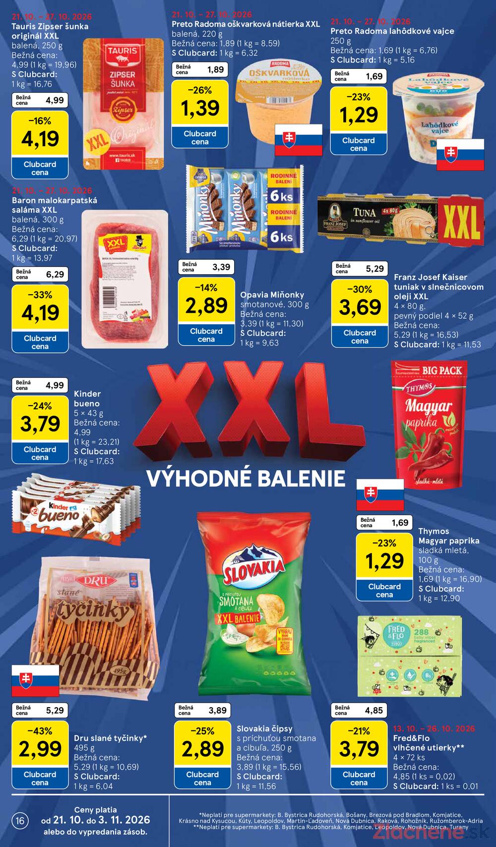 Tesco supermarkety od 21.10. do 27.10.2026