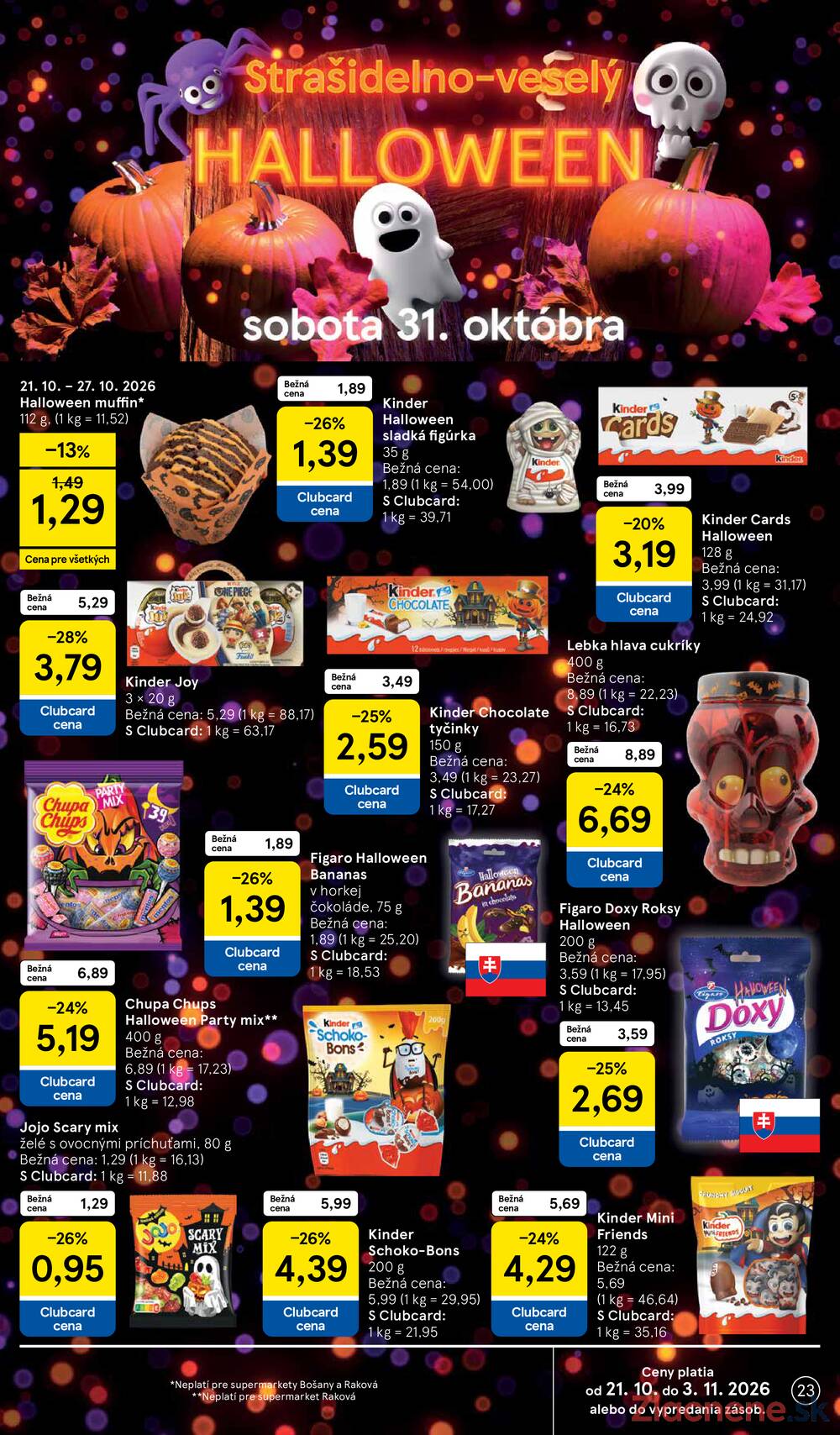 Tesco supermarkety od 21.10. do 27.10.2026