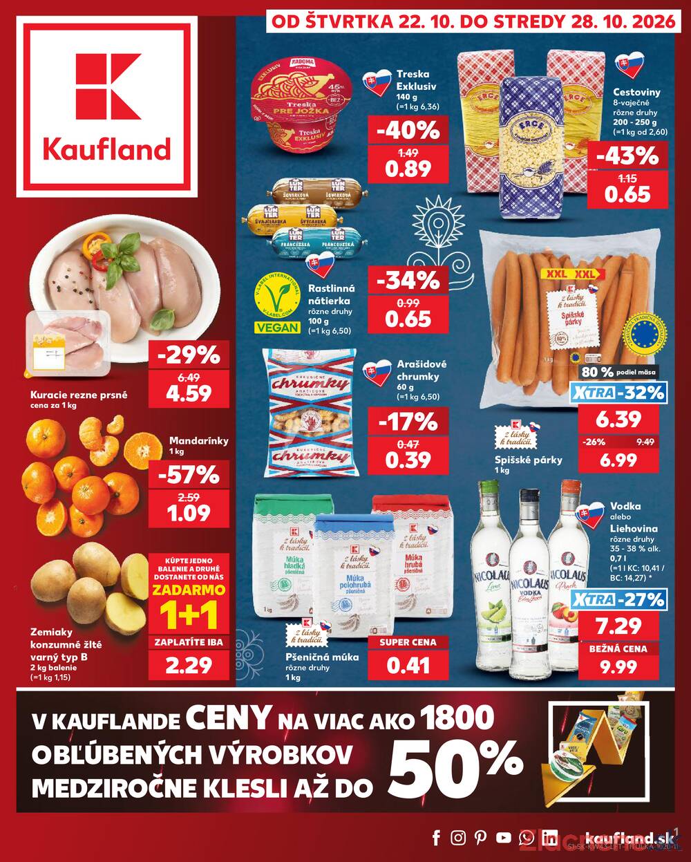 Leták Kaufland - Kaufland 22.10. - 28.10. - Kaufland Tvrdošín - strana 1 Leták Kaufland - Kaufland 22.10. - 28.10. - Kaufland Tvrdošín - strana 1