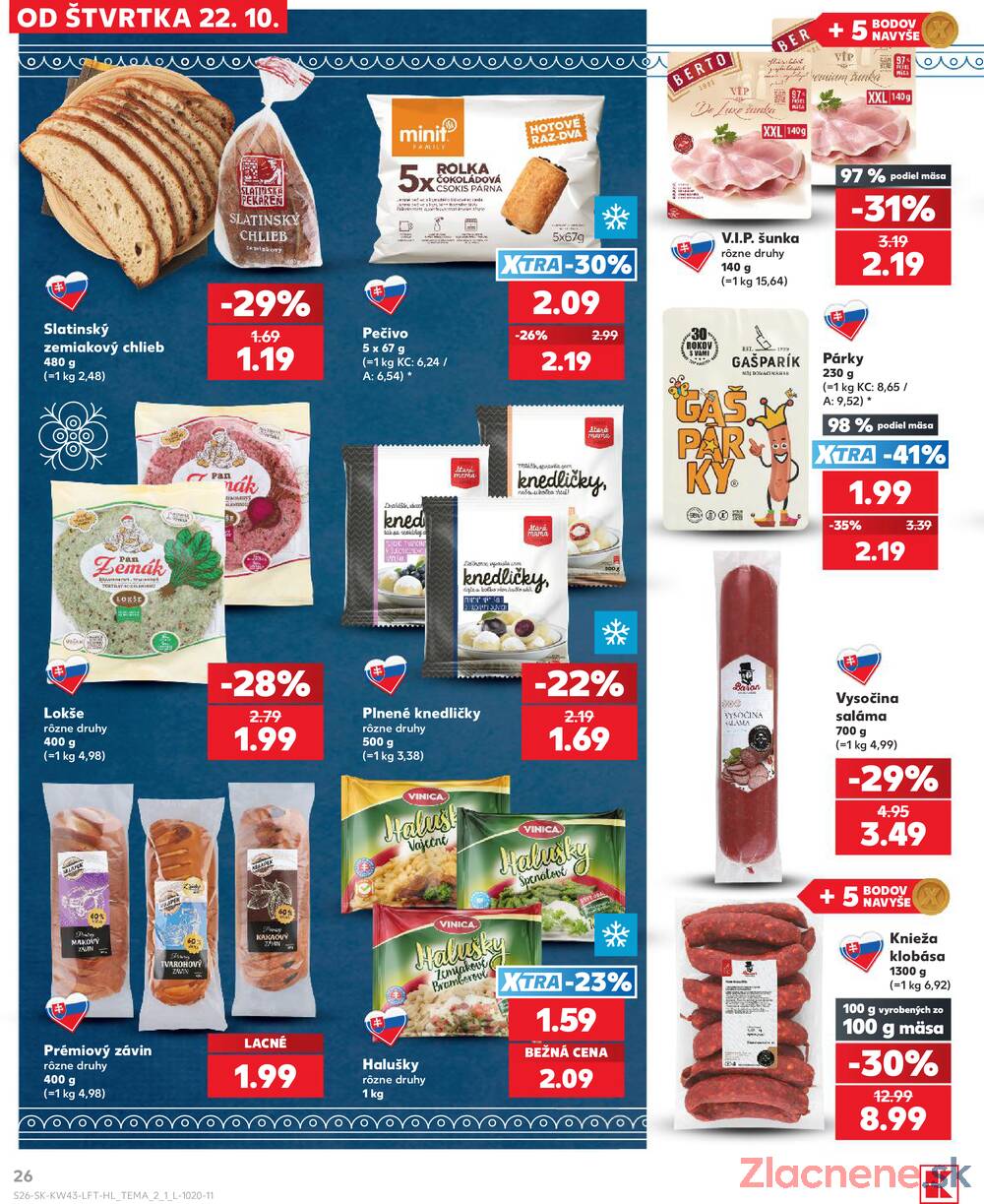 Kaufland 22.10. - 28.10. - Kaufland Poprad - Jiřího Wolkera