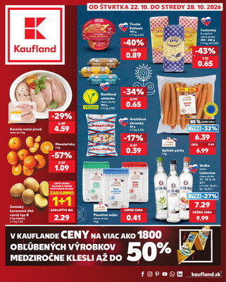 Leták Kaufland 22.10. - 28.10. - Kaufland Ružomberok