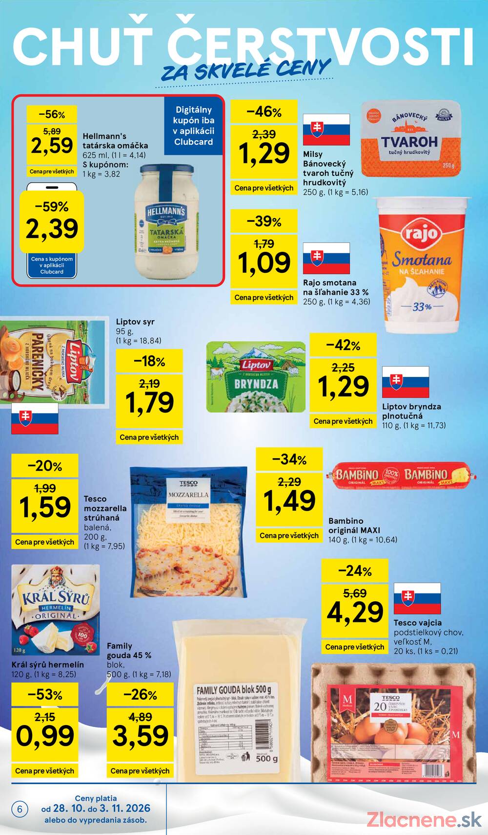 Tesco supermarkety od 28.10. do 3.11.2026