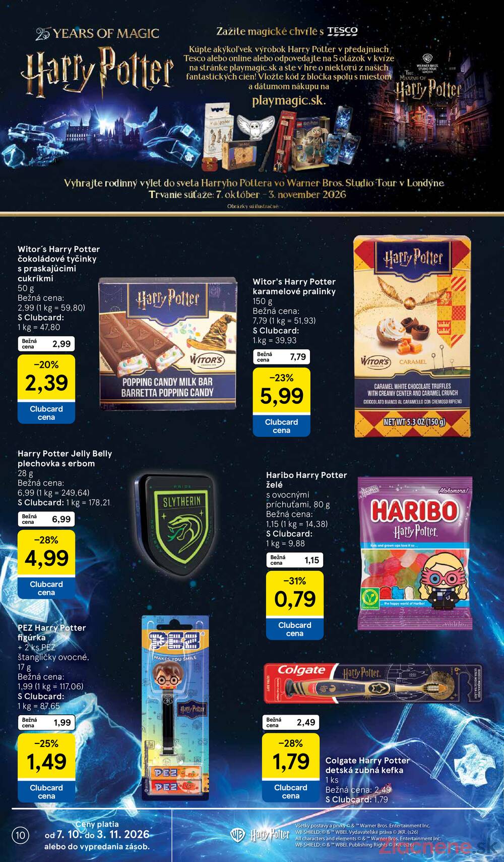 Tesco supermarkety od 28.10. do 3.11.2026