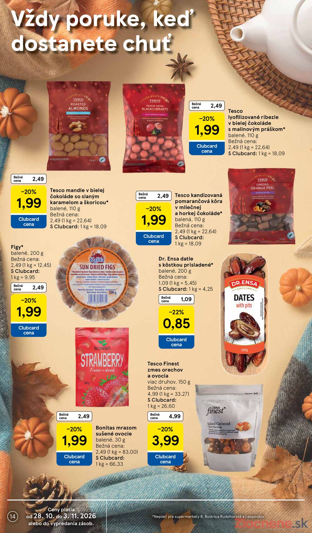 Tesco supermarkety od 28.10. do 3.11.2026
