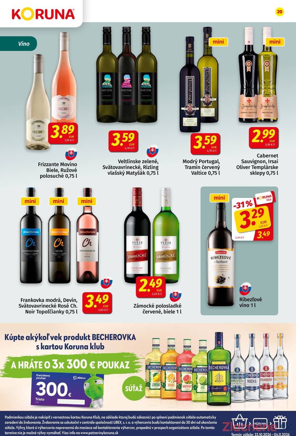 Leták KORUNA - KORUNA do 4.11. - strana 20