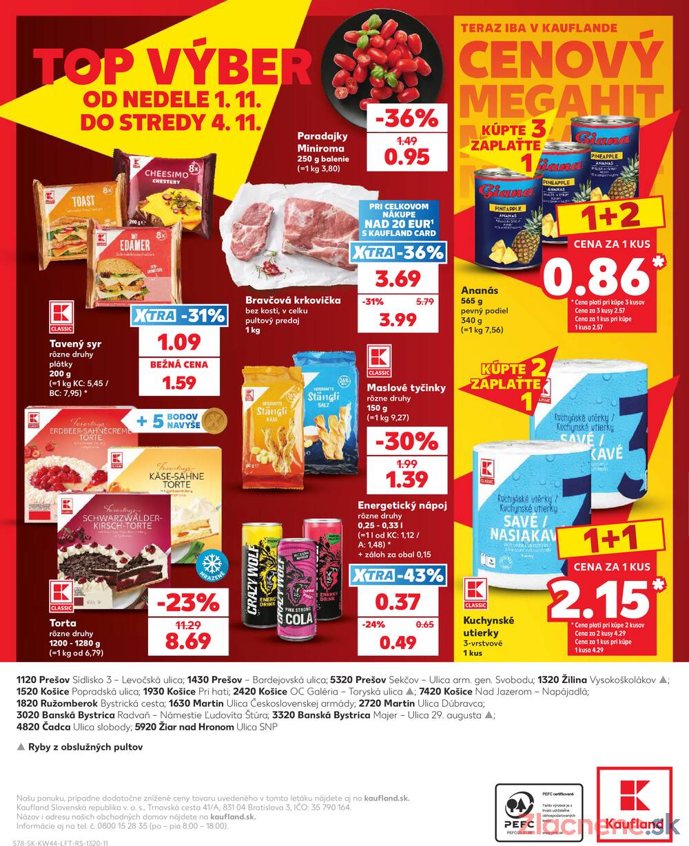 Kaufland 29.10. - 4.11. - Kaufland Košice - Nad Jazerom
