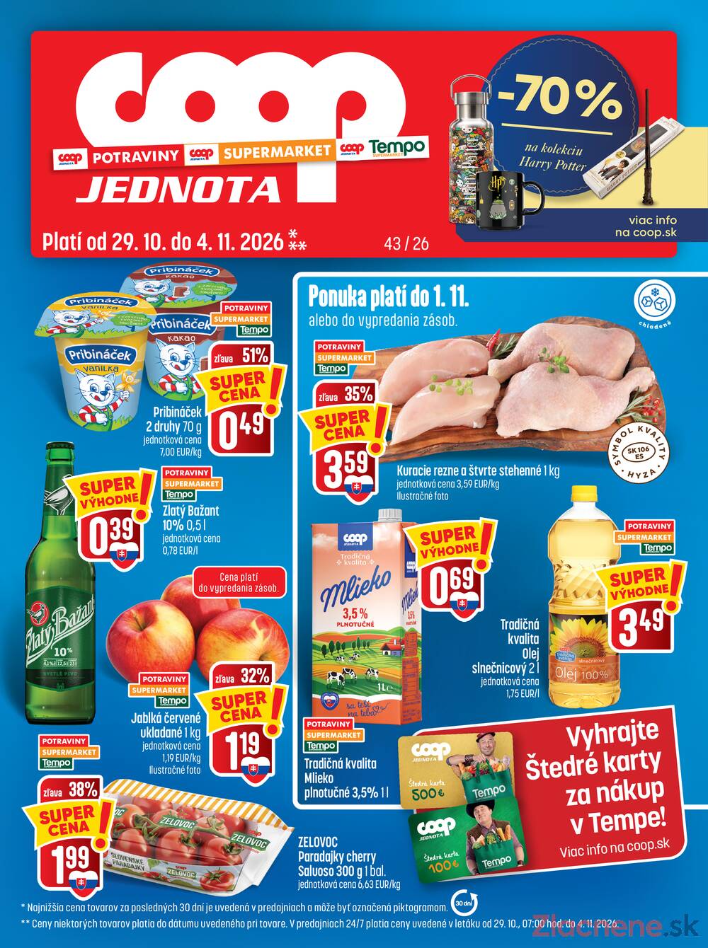 Leták COOP Jednota Slovensko - COOP do 4.11. - strana 1 Leták COOP Jednota Slovensko - COOP do 4.11. - strana 1
