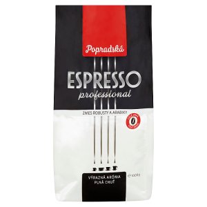 Popradská Espresso Professional pražená zrnková káva 1000 g