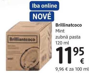 Brillinatcoco Mint zubná pasta, 120 ml