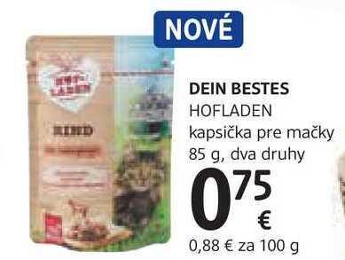 DEIN BESTES HOFLADEN kapsička pre mačky 85 g, dva druhy