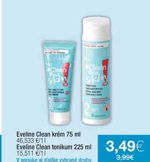 Eveline Clean tonikum 225 ml