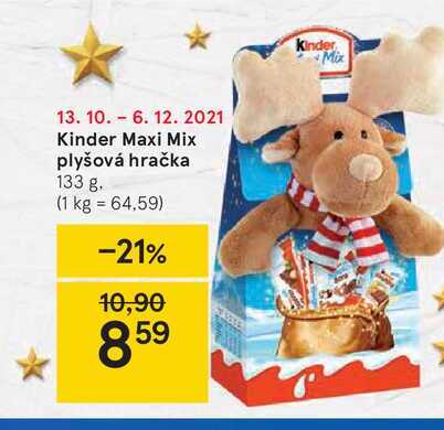 Kinder Maxi Mix plyšová hračka, 133 g