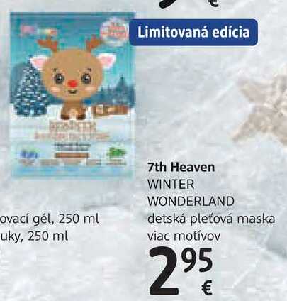 7th Heaven WINTER WONDERLAND detská pleťová maska, viac motívov