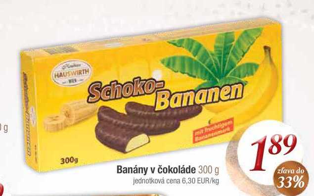 Banány v čokoláde 300 g