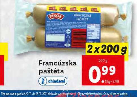 Francúzska paštéta 2 x 200 g