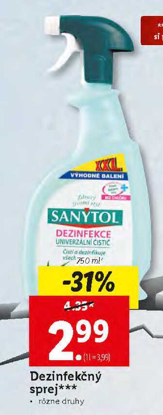 Dezinfekčný sprej 750 ml