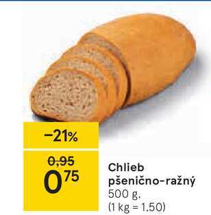 Chlieb pšenično-ražný, 500 g