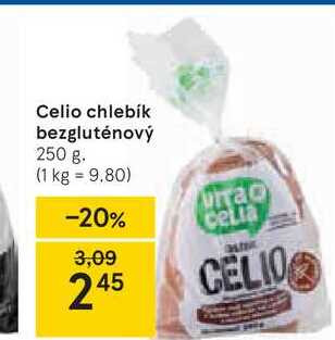 Celio chlebík bezgluténový, 250 g