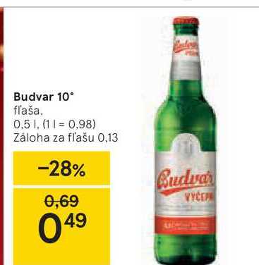 Budvar 10 %, 0,5 l