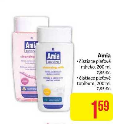 Ami Bat clean Amia Butive Amia • čistiace pleťové mlieko, 200 ml 7,95 €/ čistiace pleťové tonikum, 200 ml 7,95 €/l