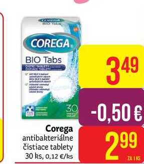  Corega antibakteriálne čistiace tablety 30 ks 